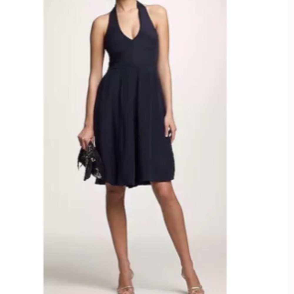 J Crew black halter dress, size 10p, new